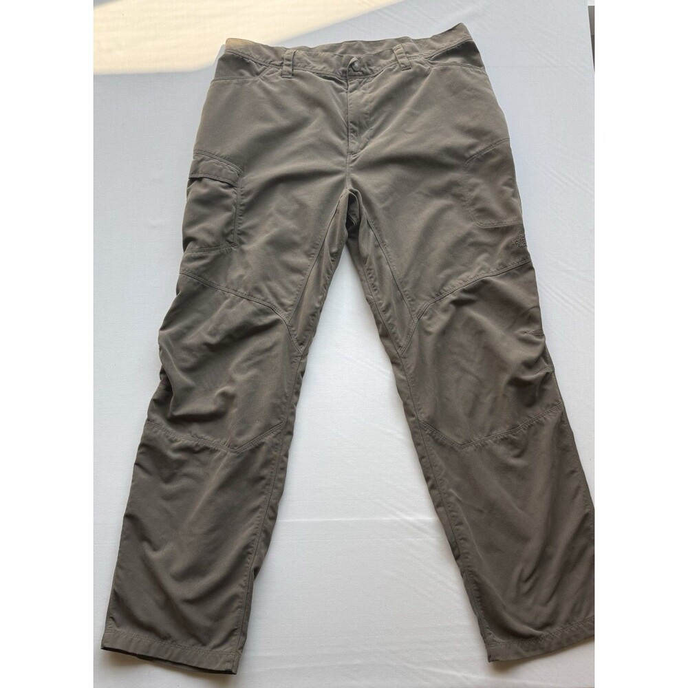The North Face Mens 36 Nylon Hiking Cargo Pants Tan Brown Outdoor Trail Utility